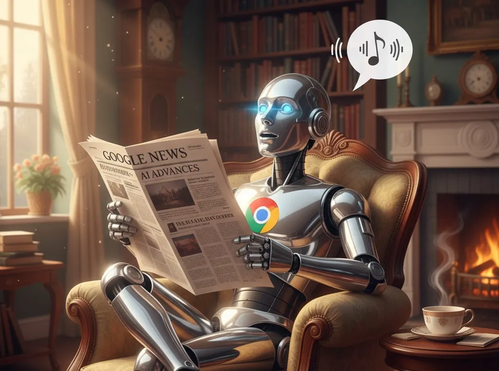 Chrome reading a web page aloud